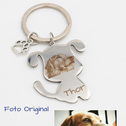 Portachiavi Cane con Foto e Nome