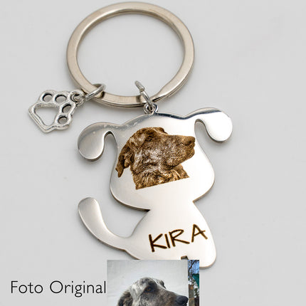 Portachiavi Cane con Foto e Nome