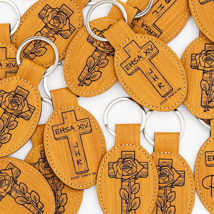 Portachiavi in pelle sintetica personalizzati