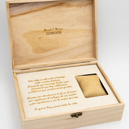 Scatola regalo per orologio per lo sposo