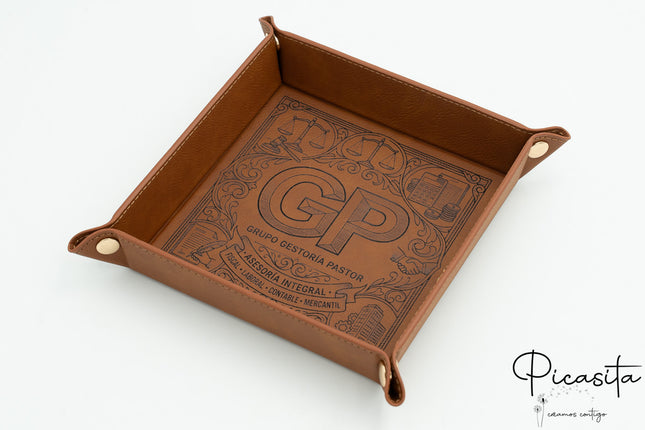 Vassoio Portatutto in Pelle