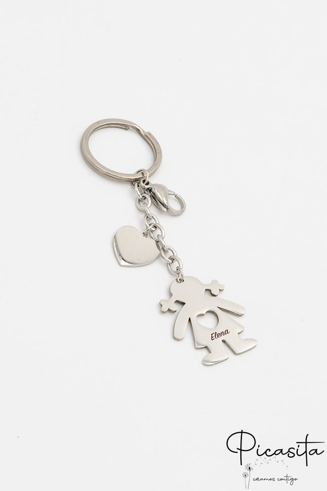 Portachiavi personalizzato per bambina