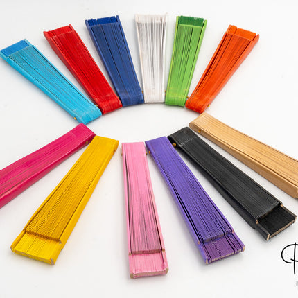 Abanico de Madera de Colores