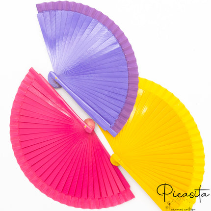 Abanico de Madera de Colores