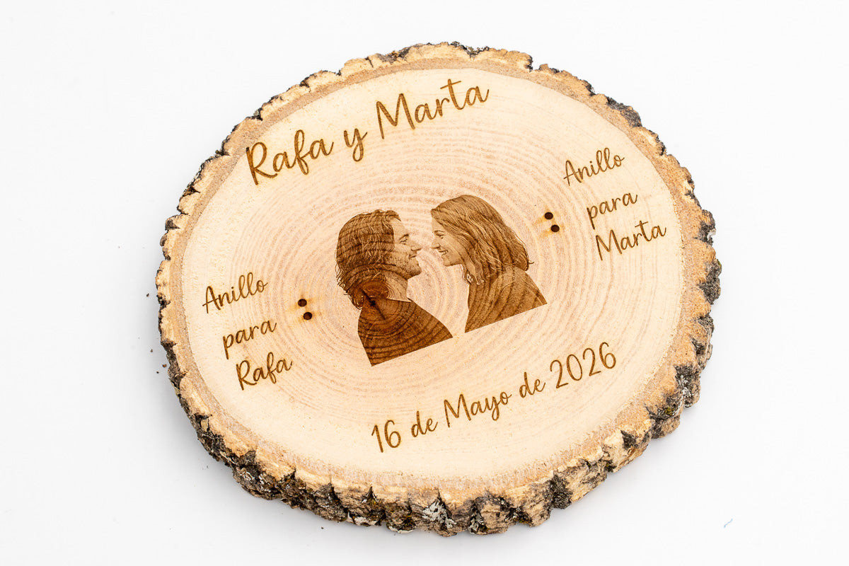 Porta Fedi in Legno Naturale Personalizzato