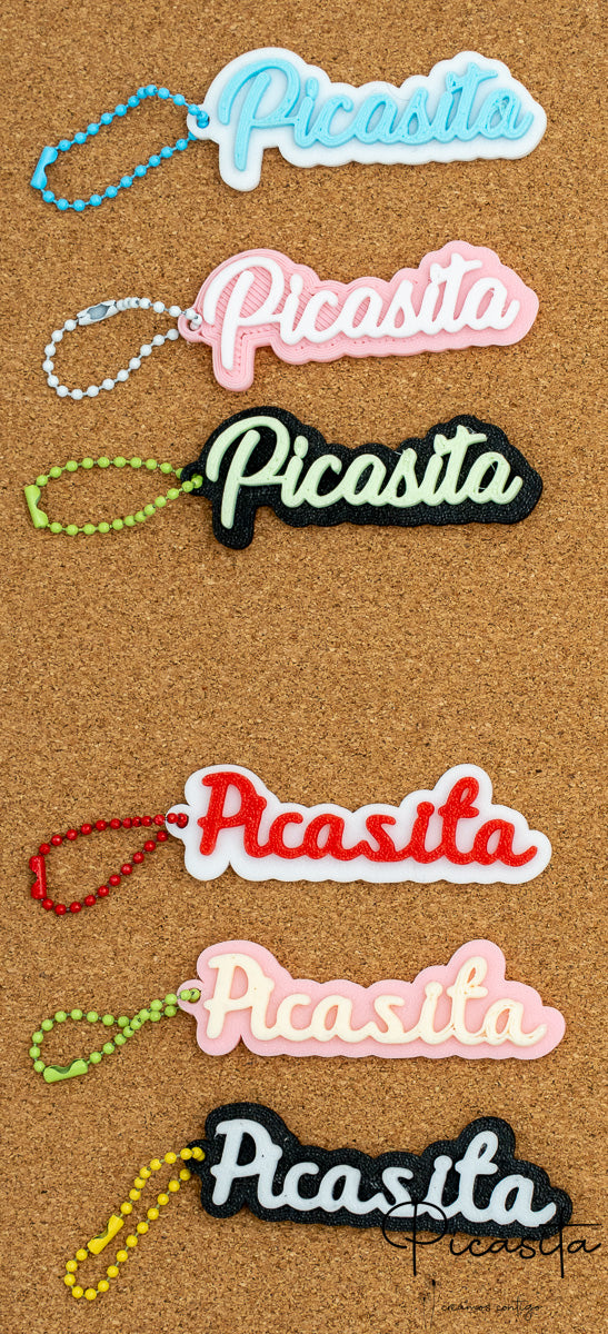 Portachiavi con Nome Stampati in 3D