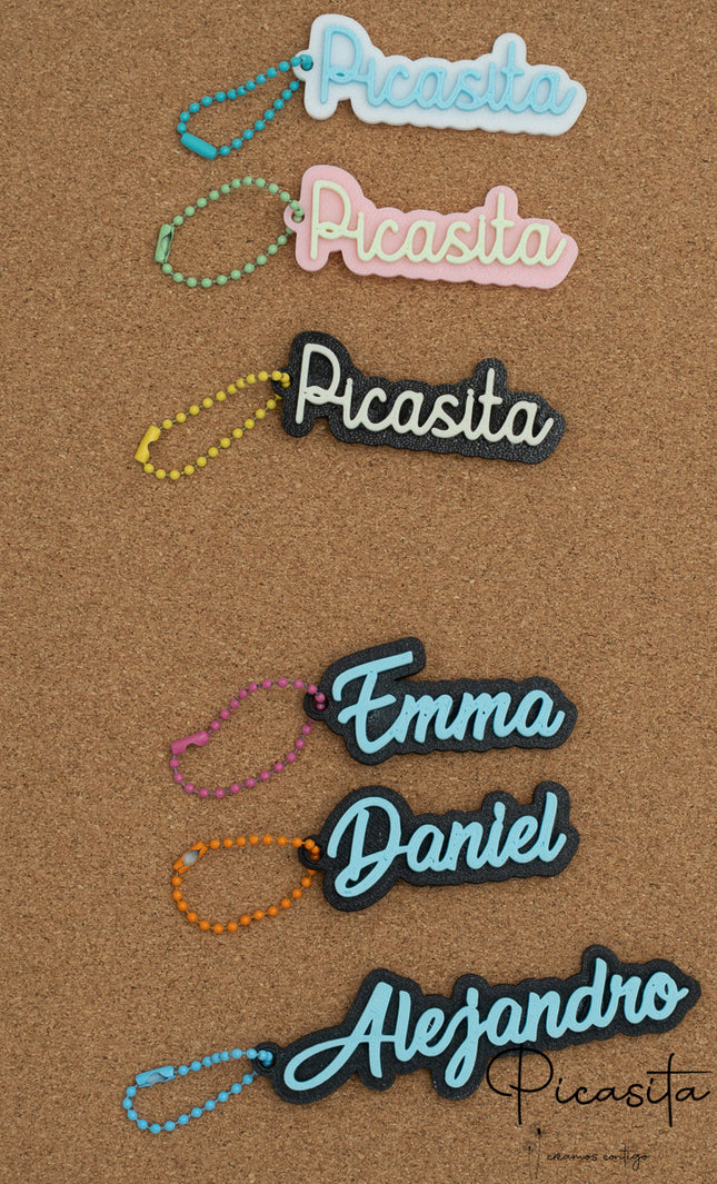 Portachiavi con Nome Stampati in 3D