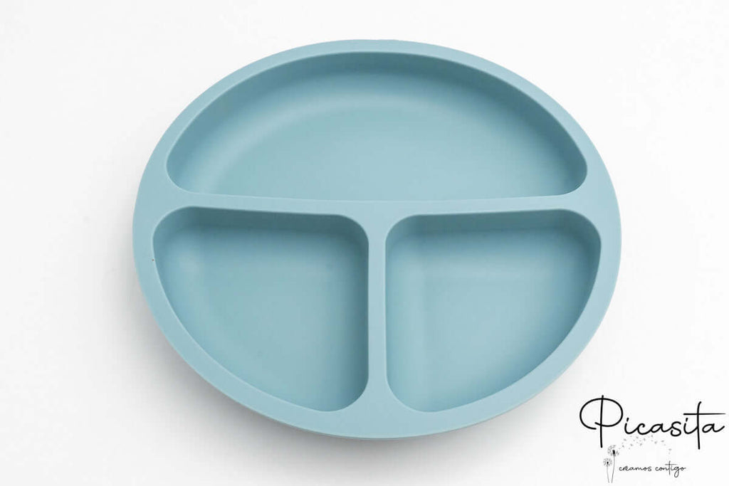 Piatto in silicone con ventose