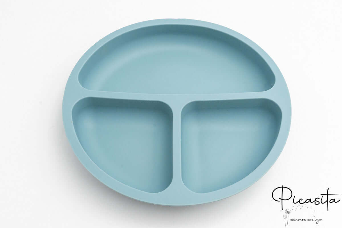 Piatto in silicone con ventose