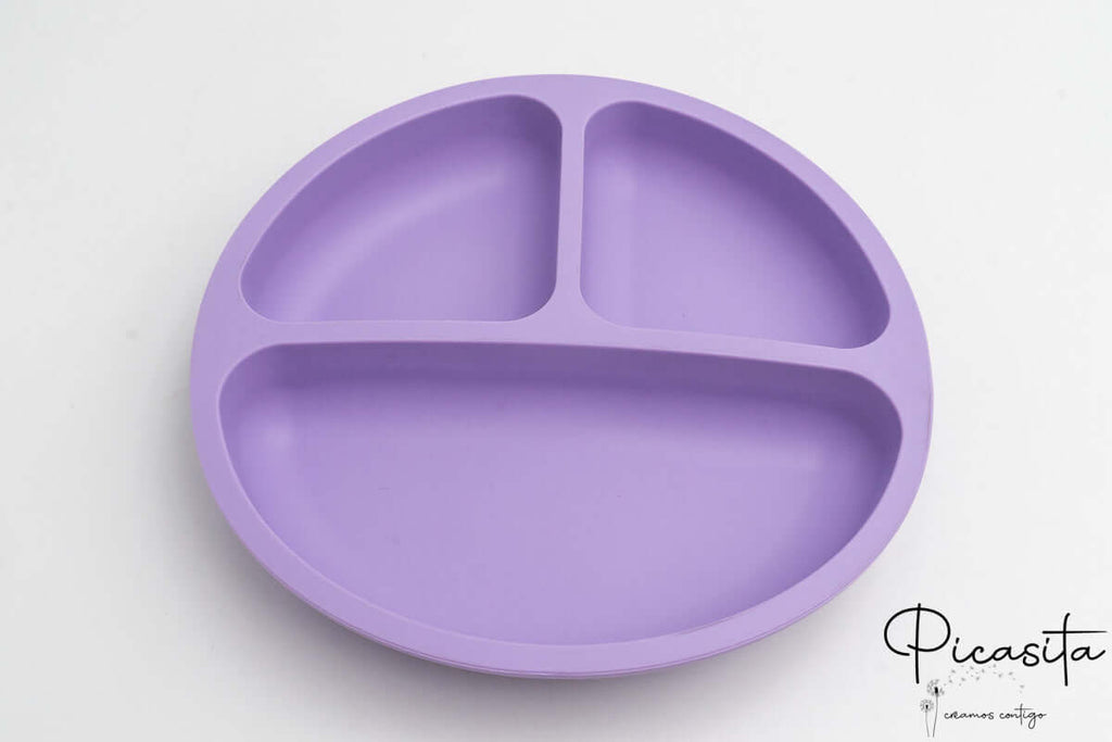 Piatto in silicone con ventose