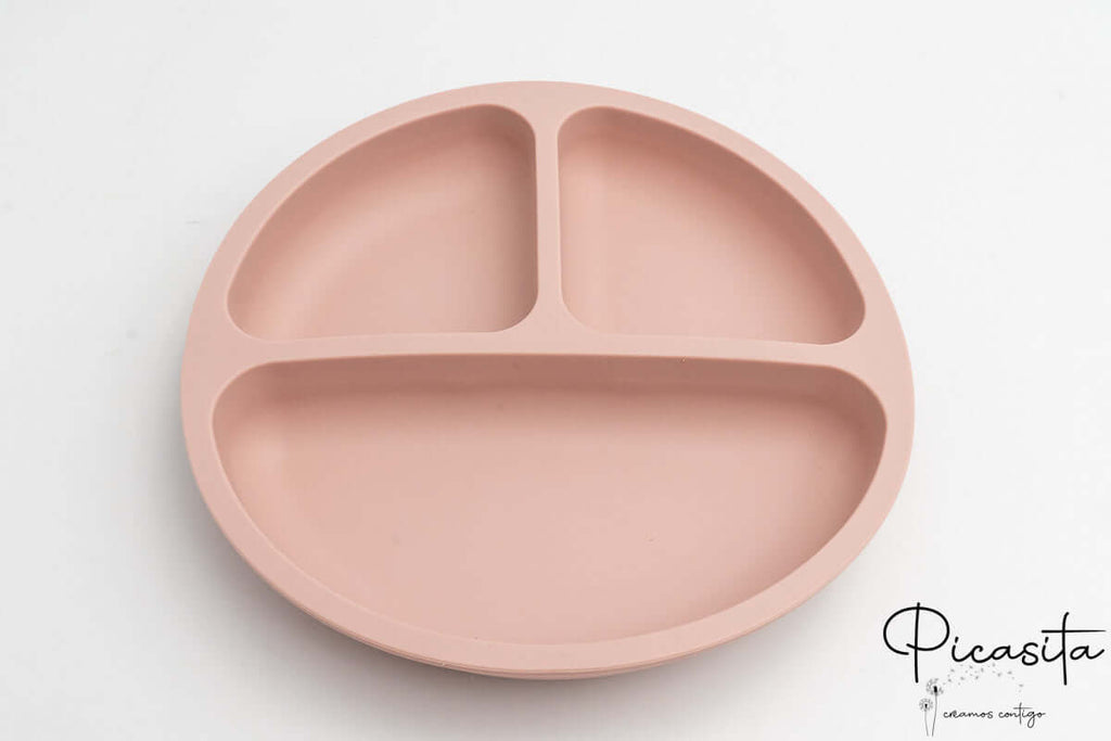 Piatto in silicone con ventose