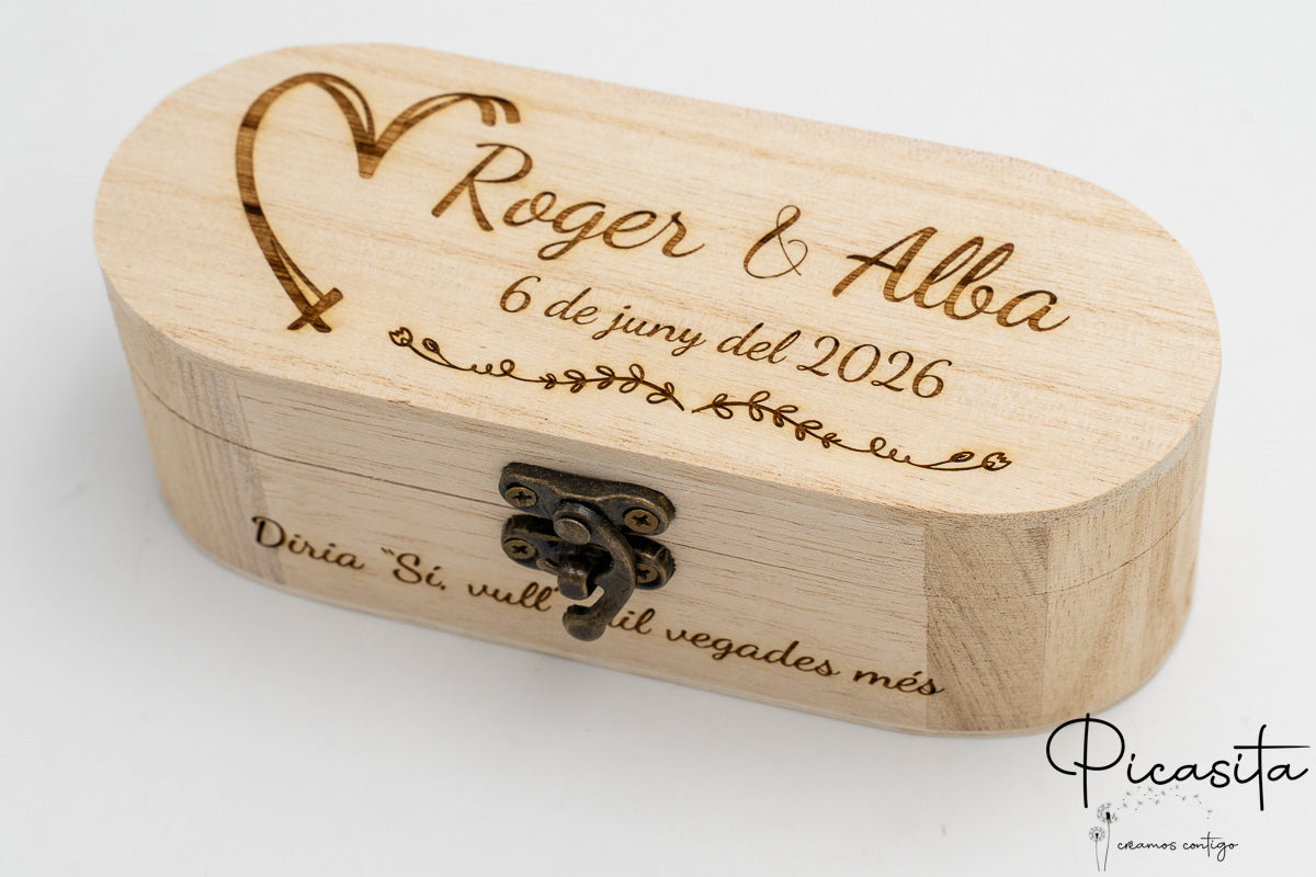 Scatola di Legno Personalizzata per Sposi