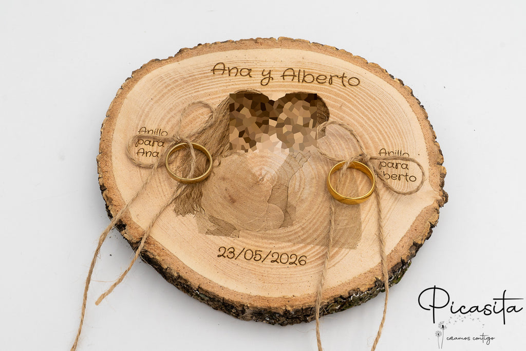Porta Fedi in Legno Naturale Personalizzato