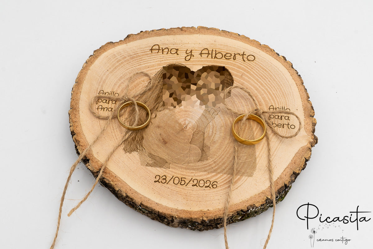 Porta Fedi in Legno Naturale Personalizzato