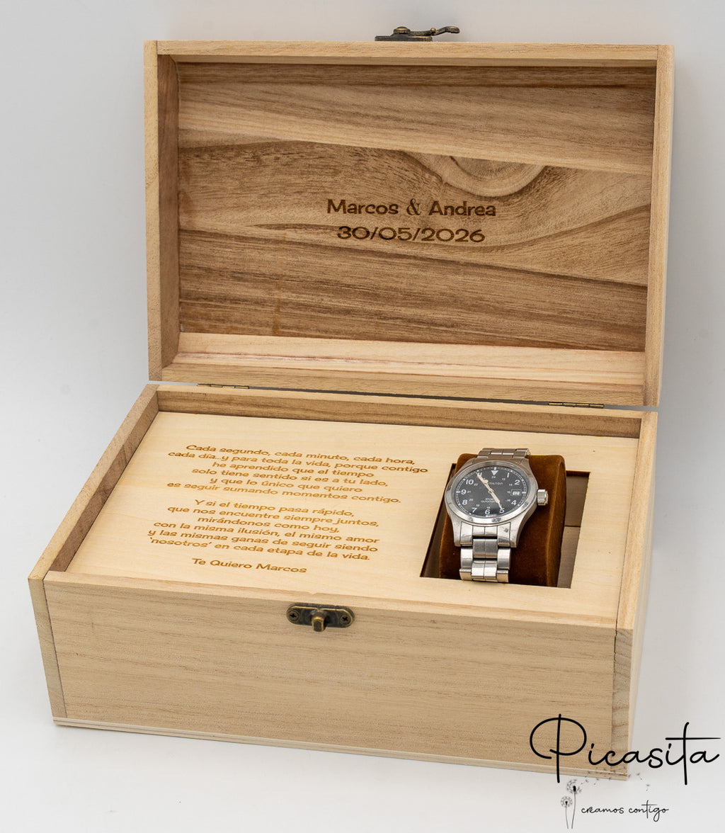 Scatola regalo per orologio per lo sposo