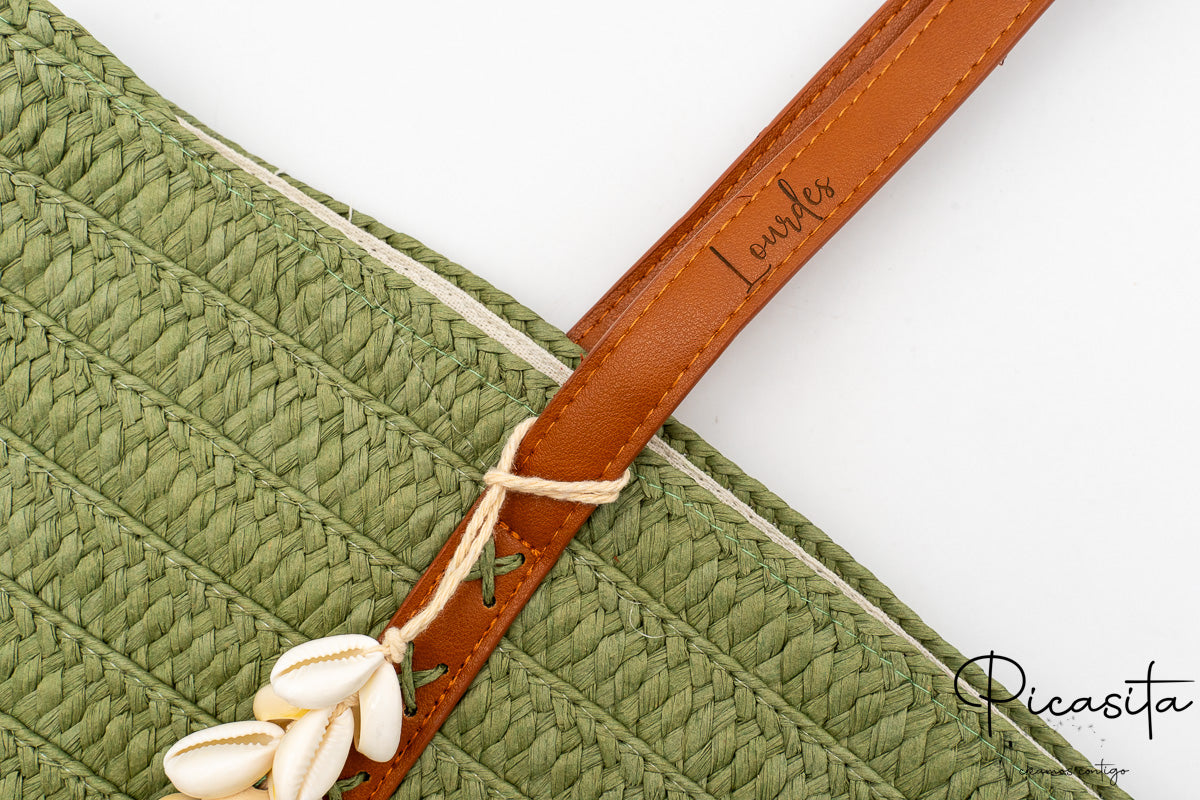 Borsa di rafia personalizzata