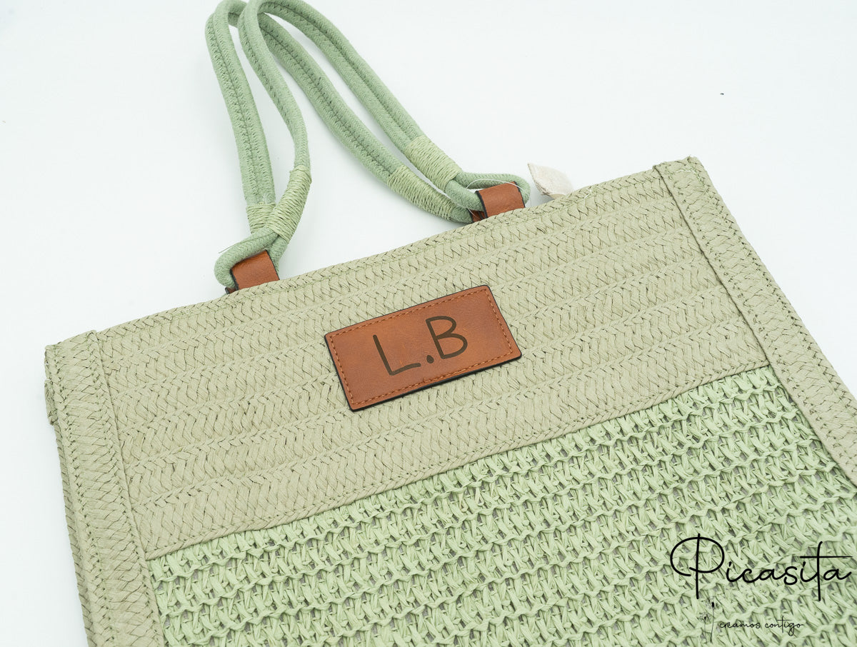 Borsa di rafia personalizzata