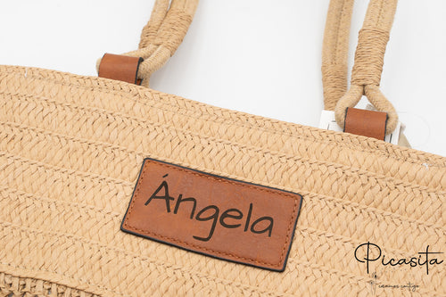 Borsa di rafia personalizzata