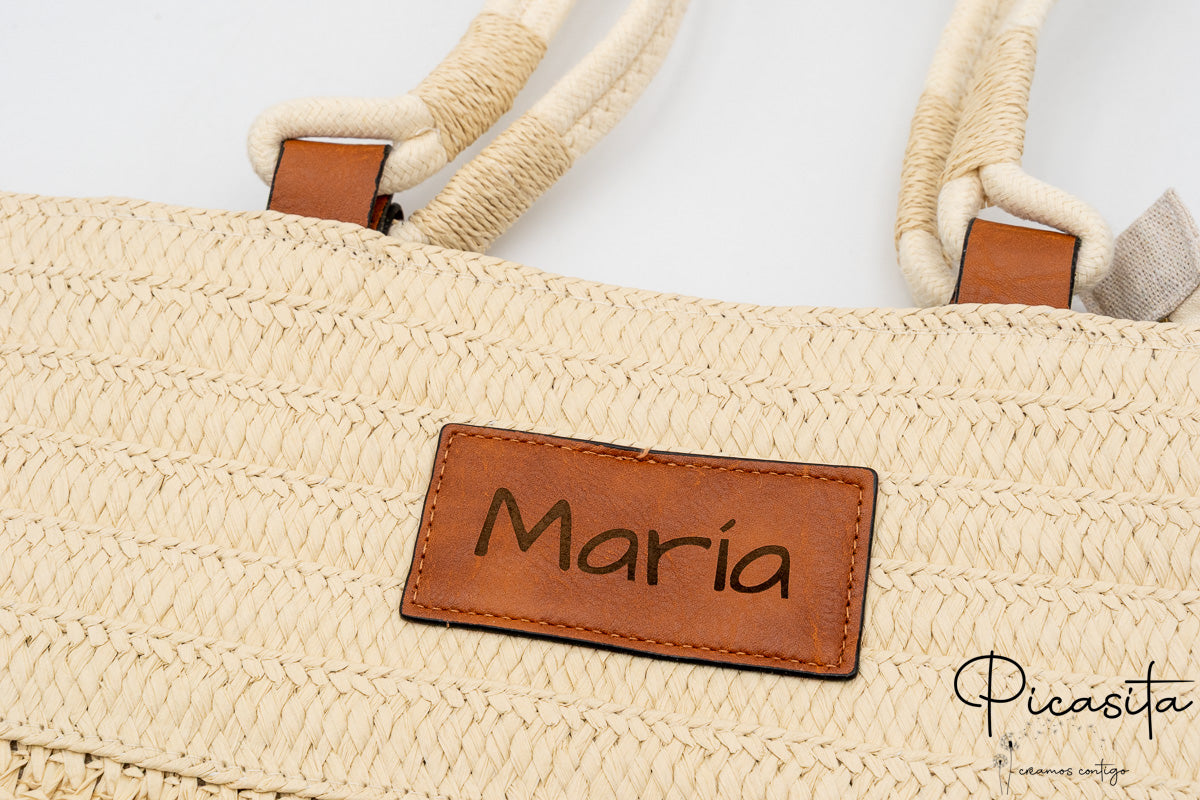 Borsa di rafia personalizzata