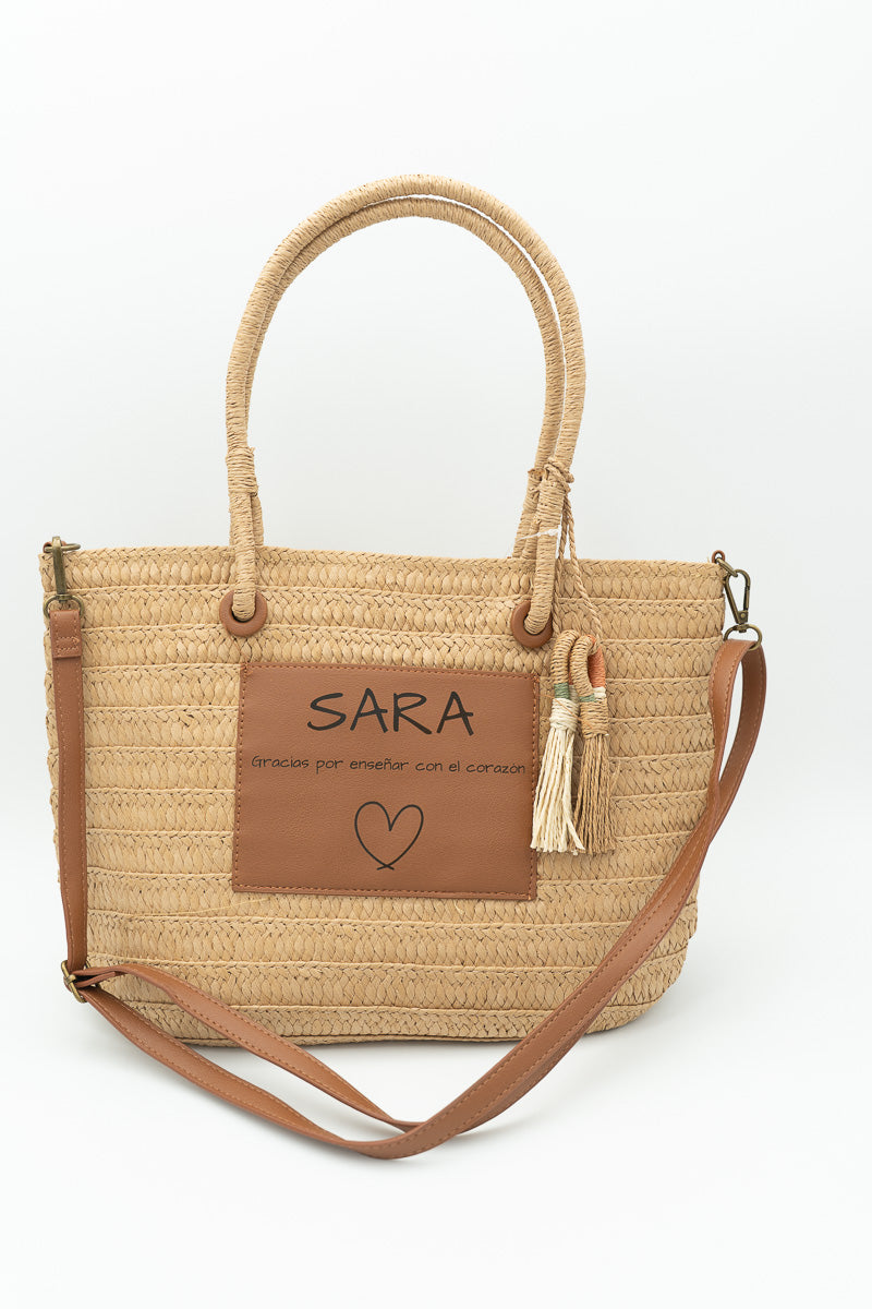 Borsa di rafia personalizzata