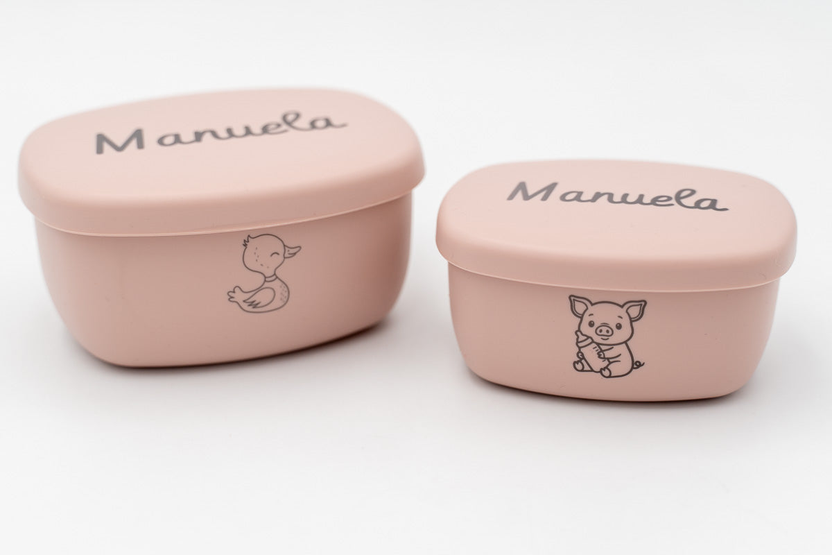 Tupper di Silicone Personalizzati Piccoli (2 Pezzi)