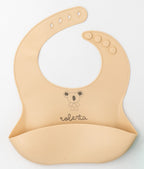 Bavaglino in silicone con tasca ampia