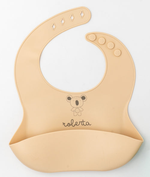Bavaglino in silicone con tasca ampia