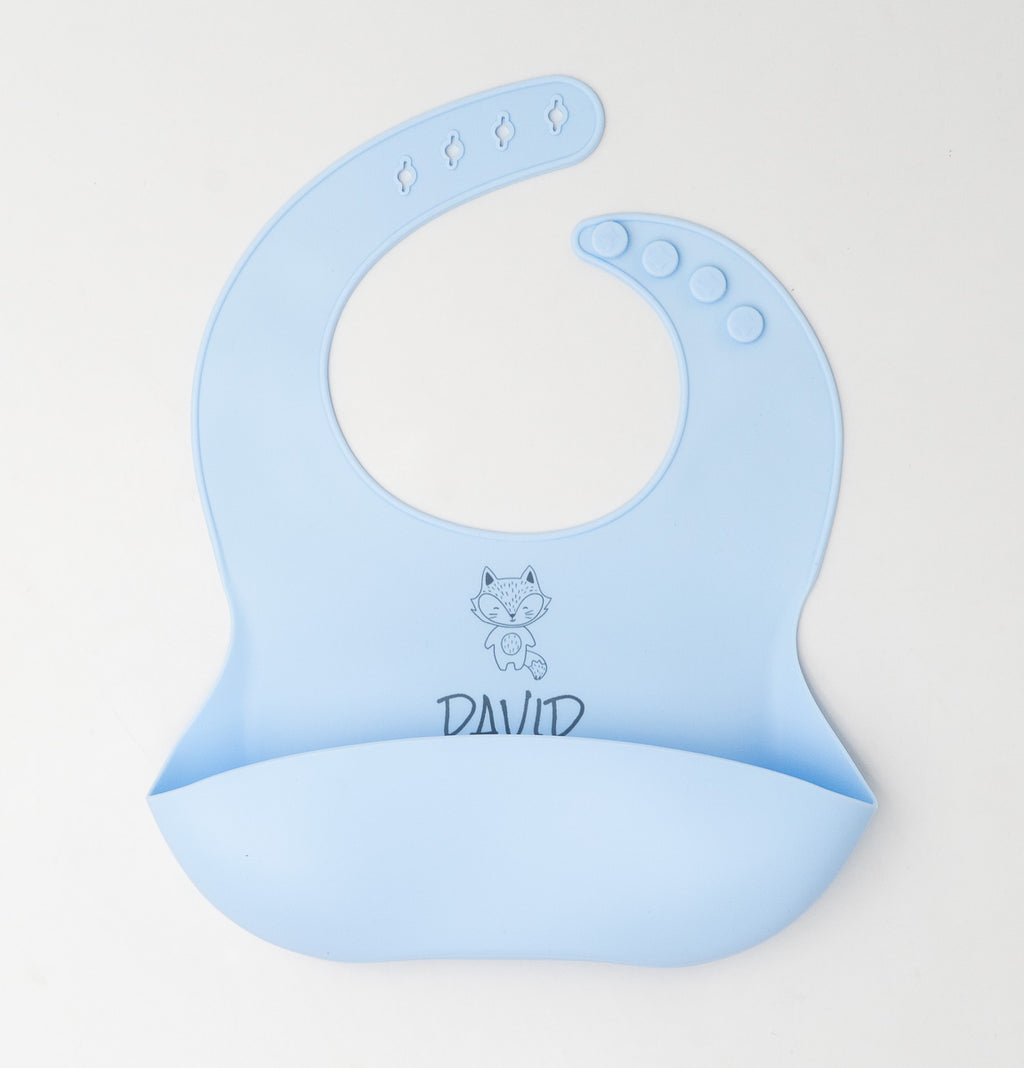 Bavaglino in silicone con tasca ampia