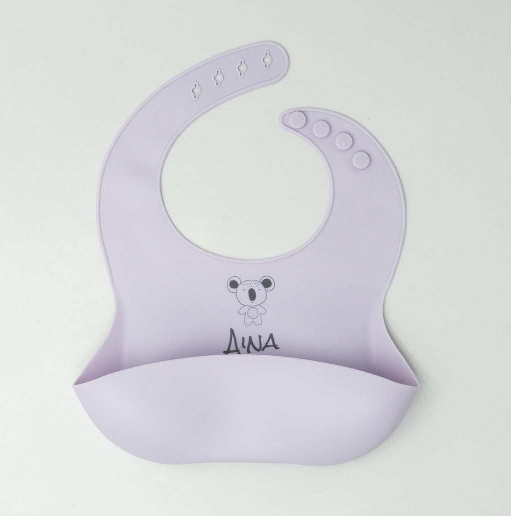 Bavaglino in silicone con tasca ampia