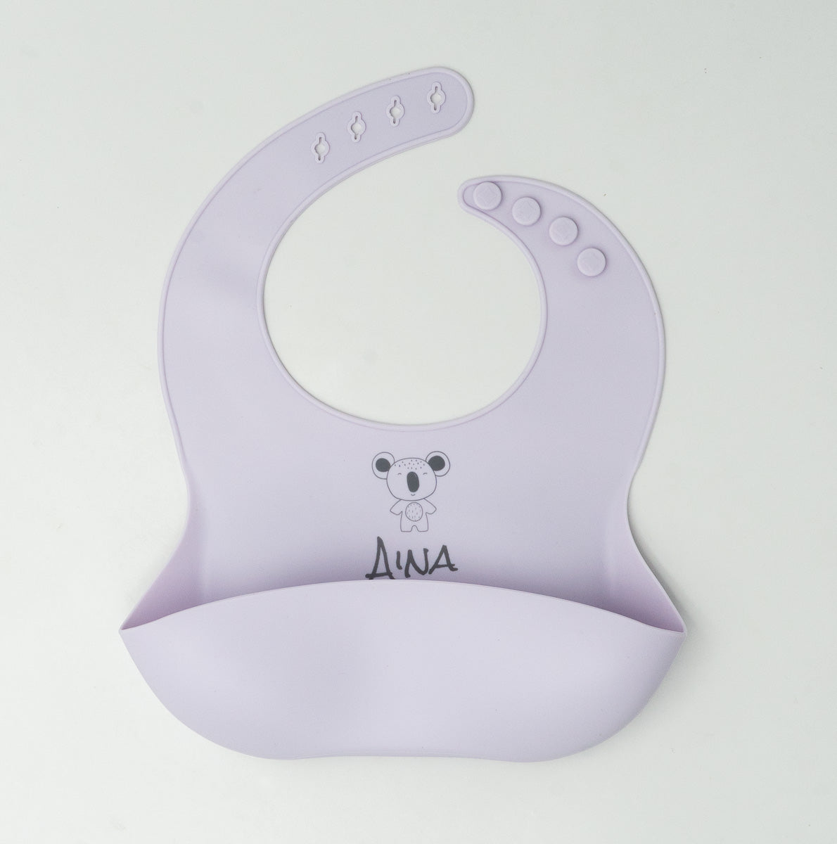 Bavaglino in silicone con tasca ampia