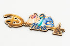 Dettaglio di chiave con nome personalizzato e motivo di Aladdin