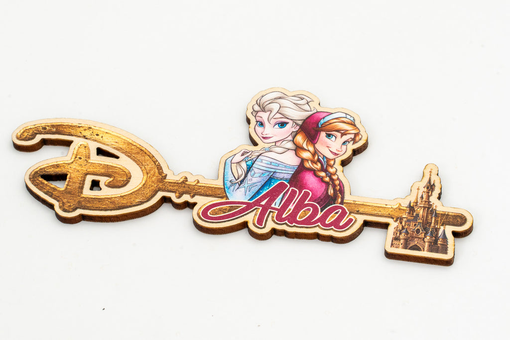 Chiave Disney con nome personalizzato e personaggi di Frozen