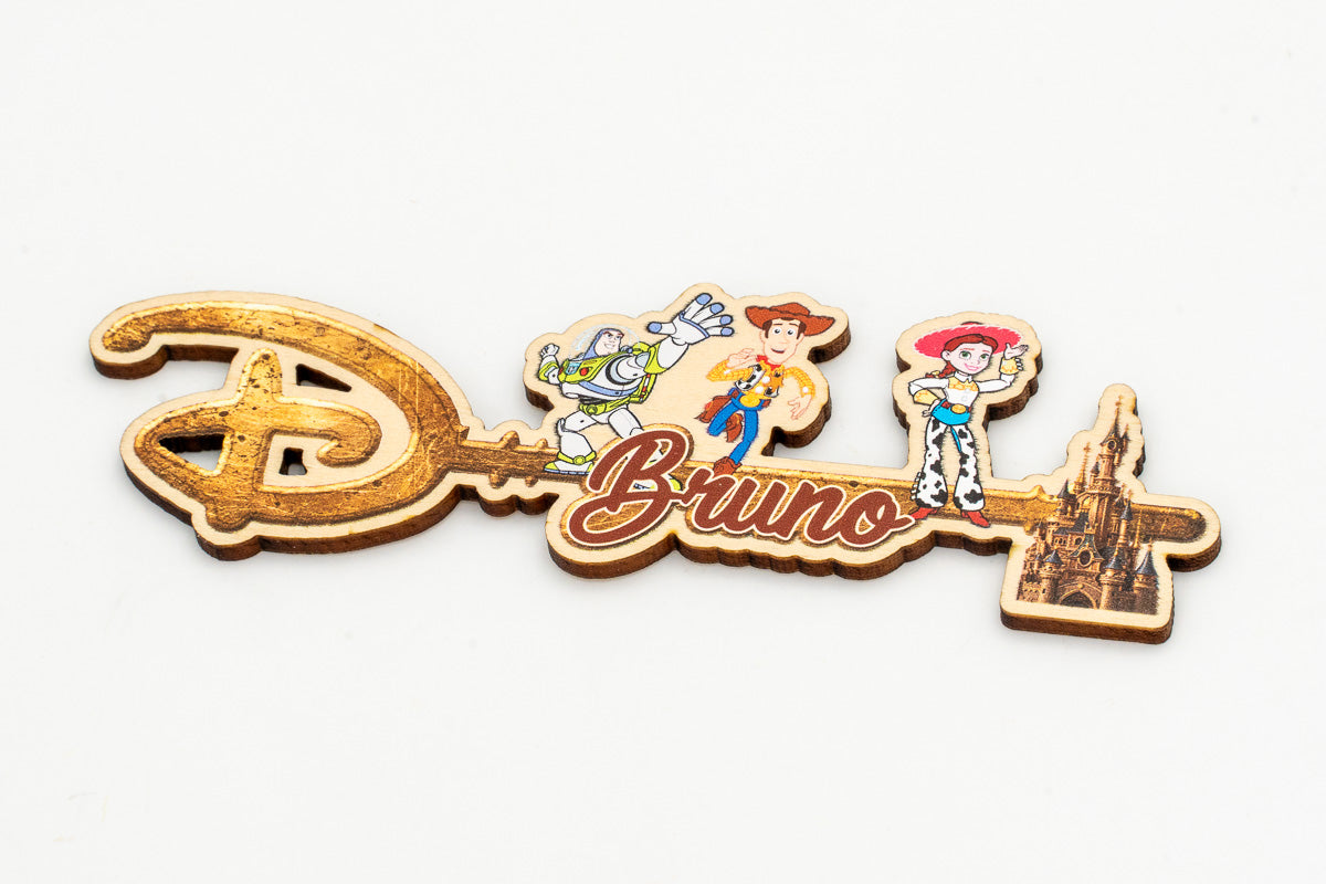 Chiave Disney con nome personalizzato e personaggi di Toy Story