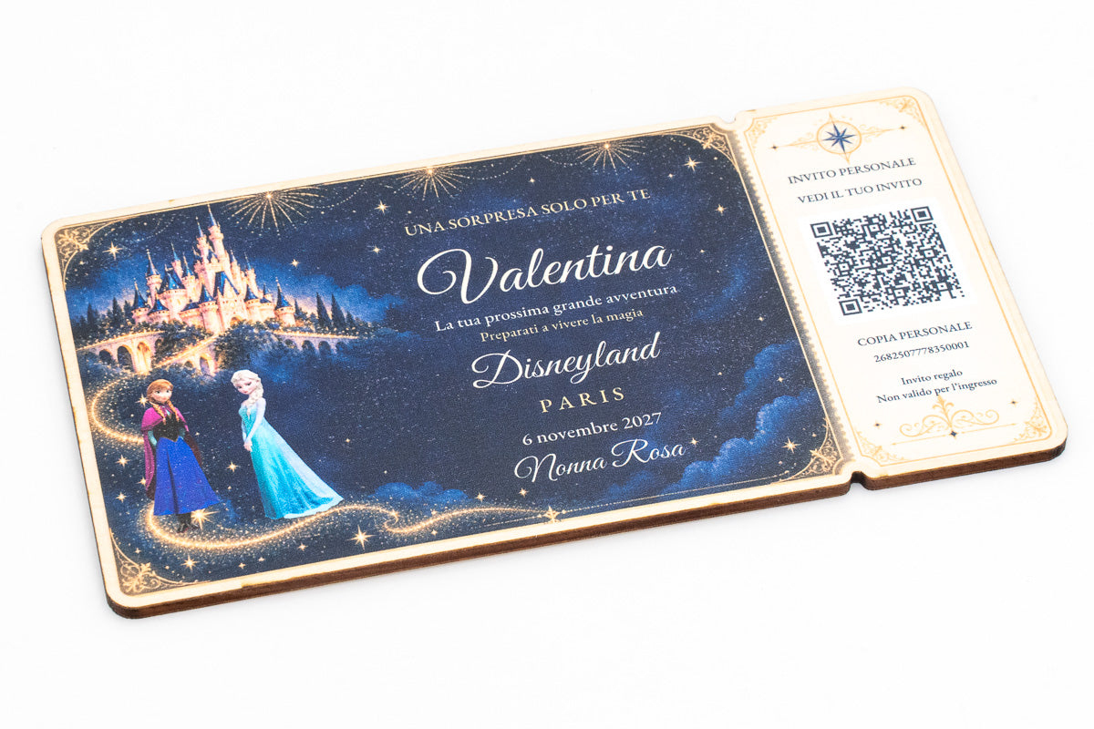 Sorpresa viaggio Disneyland: invito personalizzato