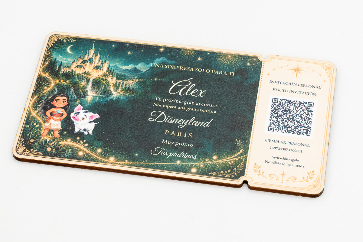 Sorpresa viaggio Disneyland: invito personalizzato