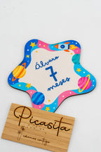 Dischetti complimese in legno personalizzati per neonati