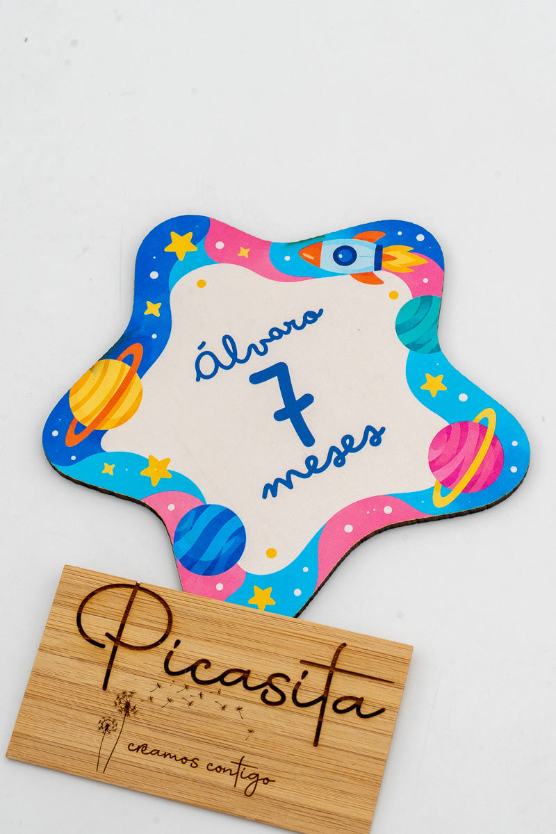 Dischetti complimese in legno personalizzati per neonati