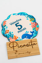 Dischetti complimese in legno personalizzati per neonati