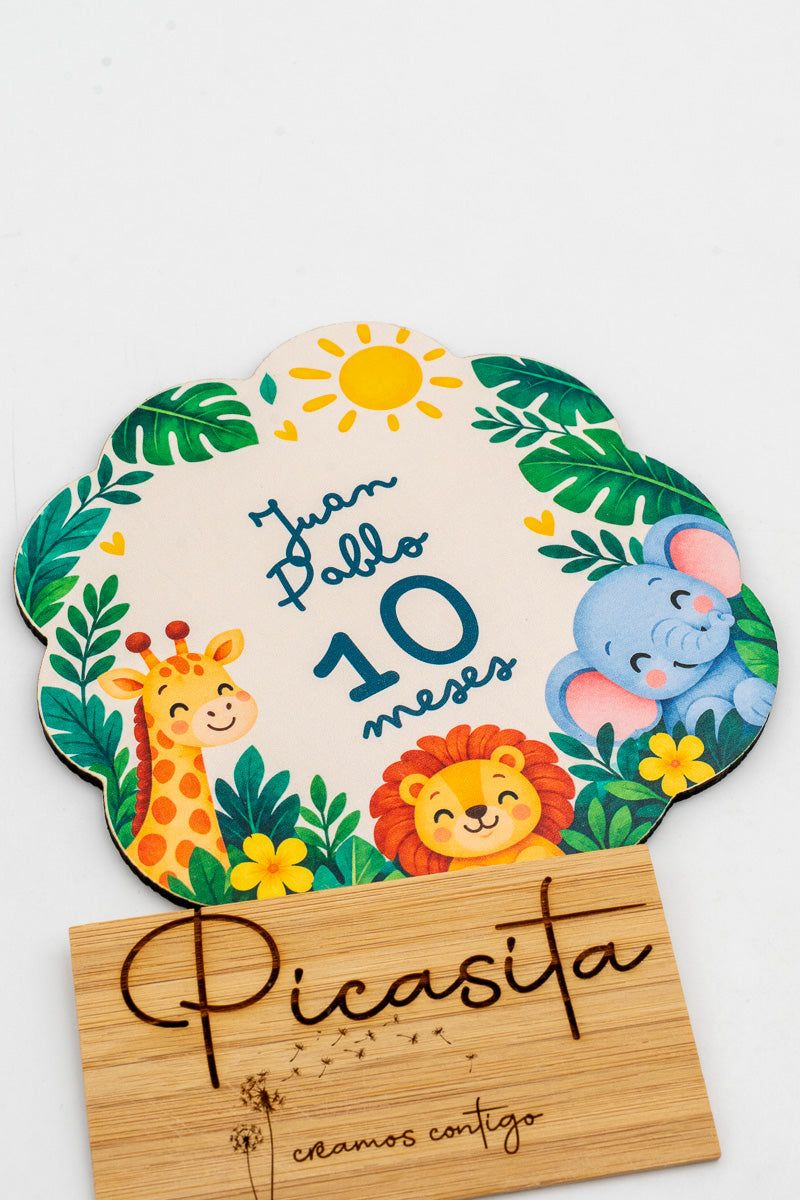 Dischetti complimese in legno personalizzati per neonati