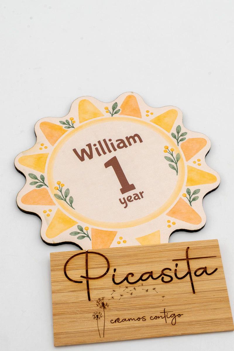 Dischetti complimese in legno personalizzati per neonati