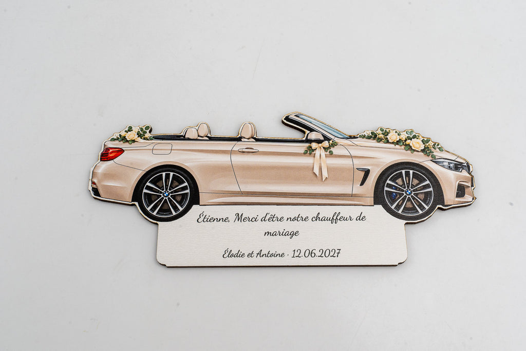 Vuoi essere il mio Autista di Nozze? — Targa in Legno Personalizzata