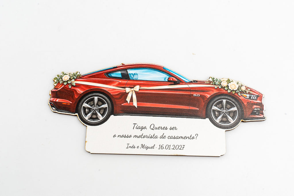 Vuoi essere il mio Autista di Nozze? — Targa in Legno Personalizzata