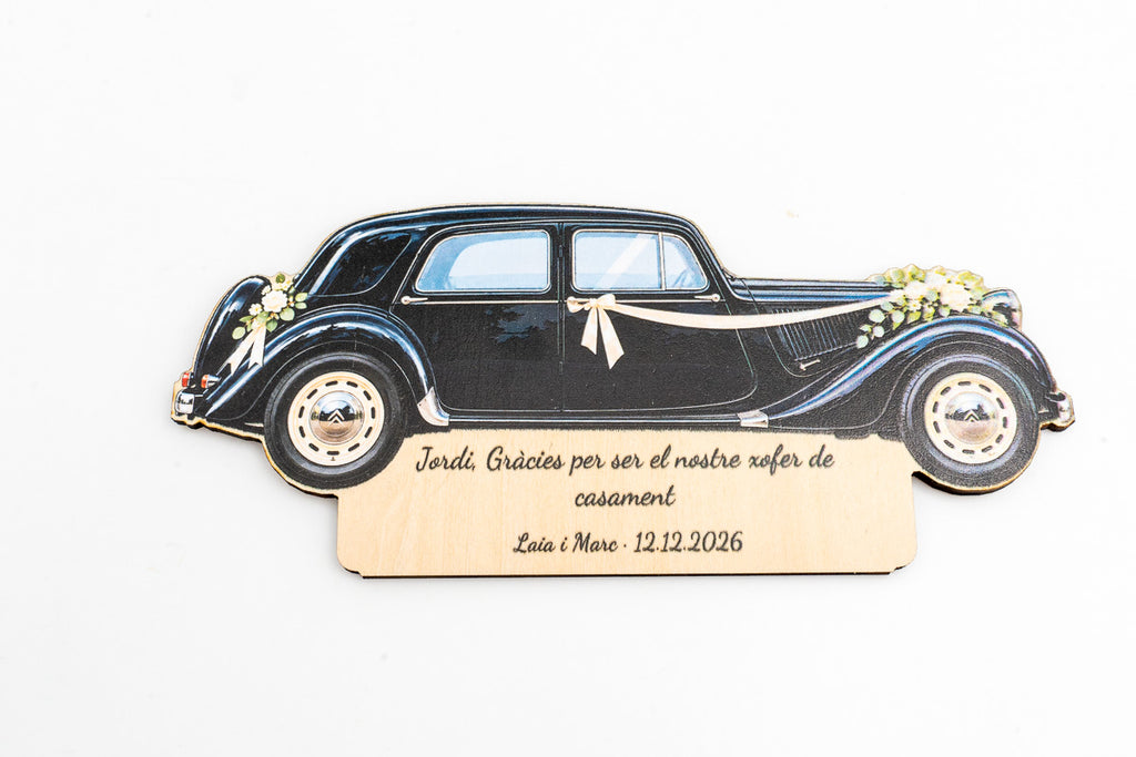 Vuoi essere il mio Autista di Nozze? — Targa in Legno Personalizzata