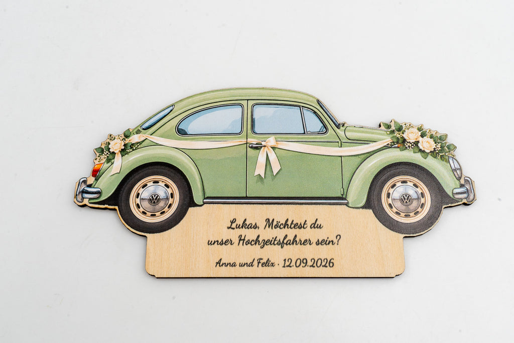Vuoi essere il mio Autista di Nozze? — Targa in Legno Personalizzata