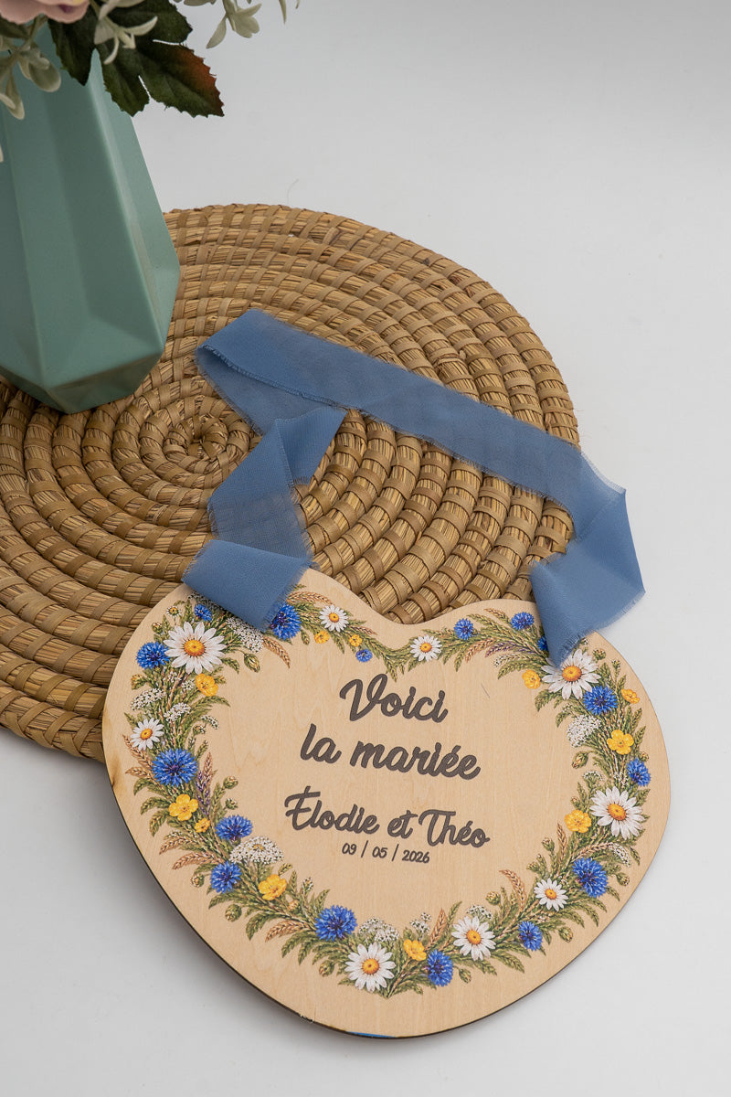 Cartello Ecco arriva la sposa personalizzato