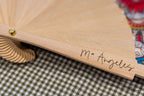 Abanicos de Madera y Tela Estampados Personalizados