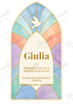 Invito al Battesimo Luz de vidriera · Giulia