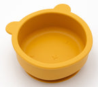 Ciotola a forma di orsetto in silicone color mango