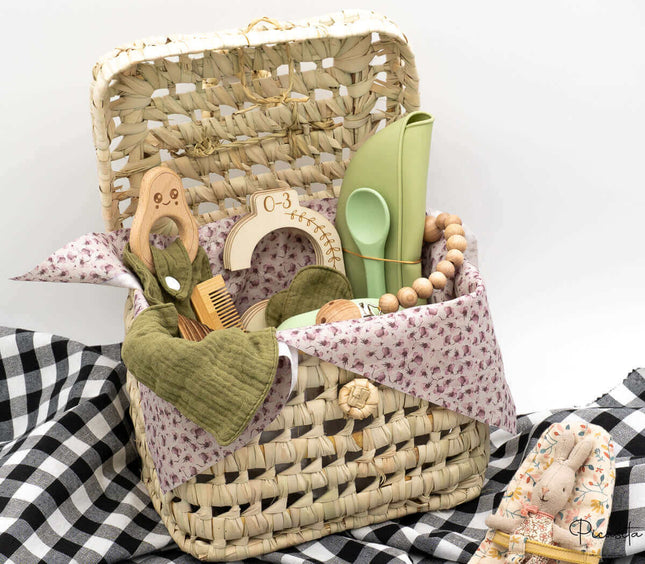 Canastilla Bebe Verde Personalizada