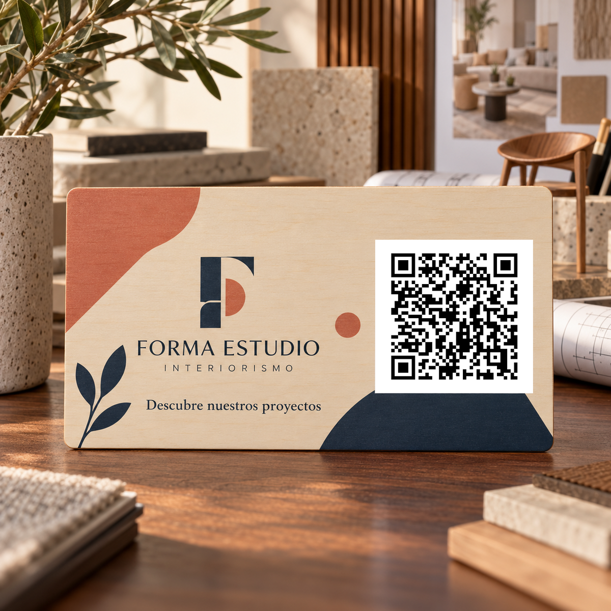 Simulazione di Targa aziendale personalizzata con QR · esempio 1
